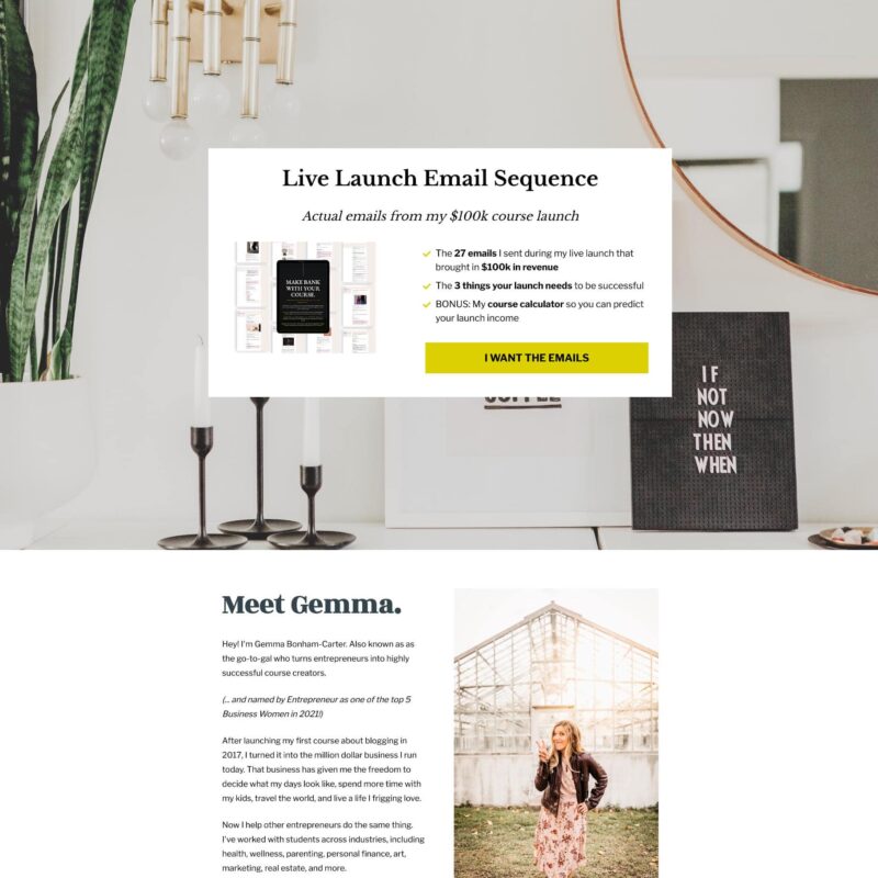 Live Launch Email Sequence